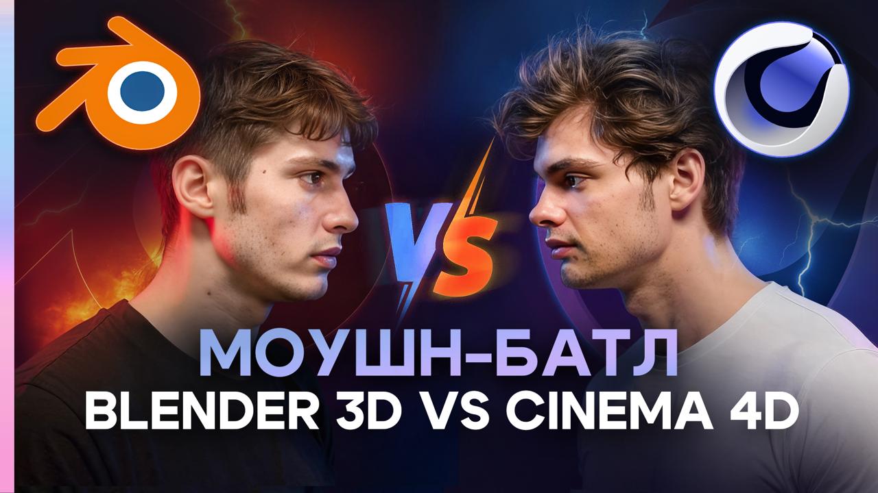 Моушн-батл Blender 3D vs Cinema 4D